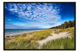 Gerahmter Kunstdruck Weststrand auf dem Darß
