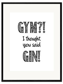 Ingelijste kunstdruk Gym or Gin