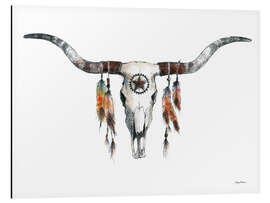 Tableau en aluminium Texas Longhorn