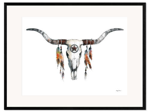 Plakat artystyczny premium w ramie Longhorn
