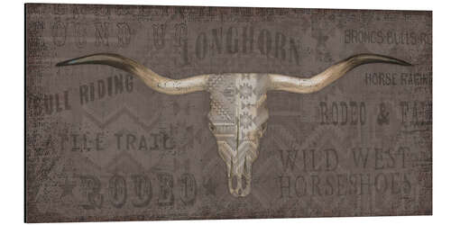 Aluminium print Longhorn's Taupe II