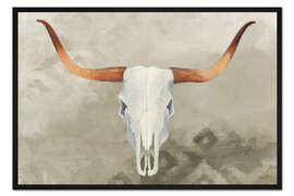 Gerahmter Kunstdruck Echoes Taupe