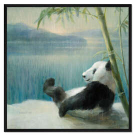 Gerahmter Kunstdruck Pause im Bambuswald