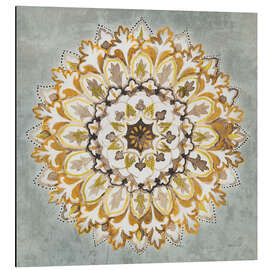 Alubild Mandala Delight II Yellow Grey