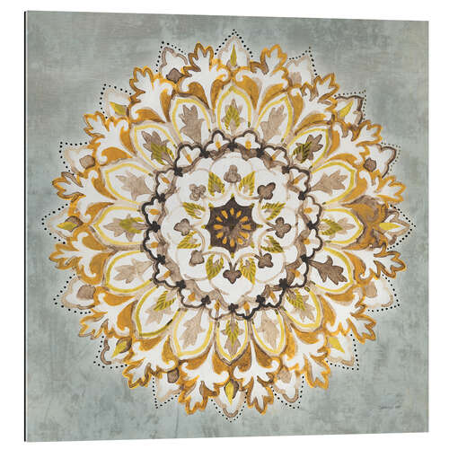 Galleriprint Mandala Delight II Yellow Grey