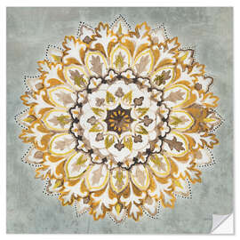 Wall sticker Mandala Delight II Yellow Grey