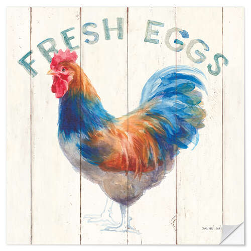 Selvklebende plakat Fresh Eggs