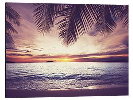 Aluminium print Tropical evening