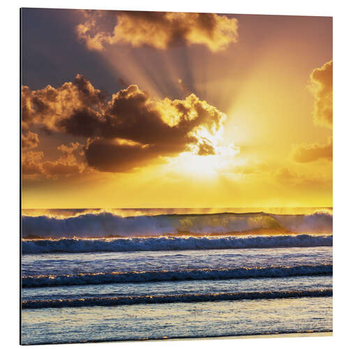 Aluminium print Sunset over the sea