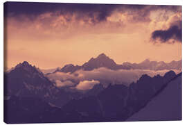 Canvas print Sunset in the Caucasus