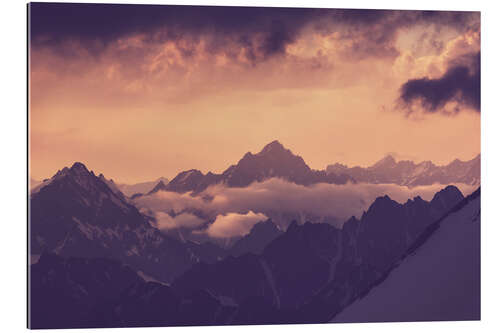 Gallery print Sunset in the Caucasus