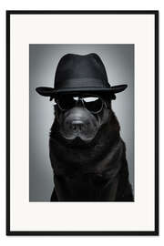 Gerahmter Kunstdruck Cool Dog