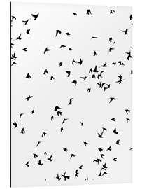 Magnettafel Ein wilder Schwarm Vögel