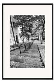 Gerahmter Kunstdruck Endlose Schritte nach Montmartre