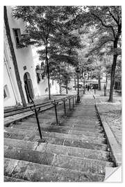 Selvklebende plakat Uendelige skritt til Montmartre