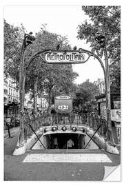 Vinilo para la pared Blanche metro station in Paris