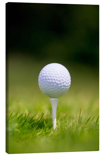 Lerretsbilde Golf Ball On Tee