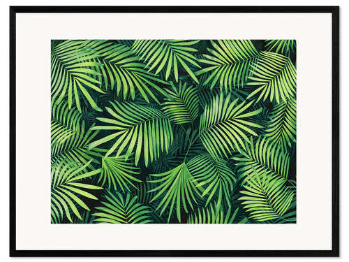 Kehystetty taidepainatus Tropical green