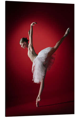 Aluminium print Dancer on red