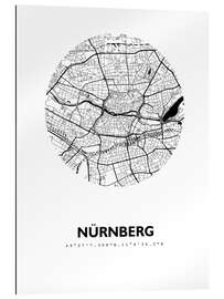 Gallery print City map of Nuremberg, circle