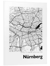 Tableau en PVC Carte de Nuremberg