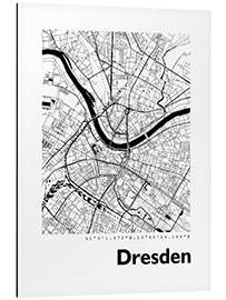 Alumiinitaulu City map of Dresden