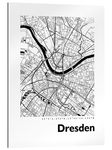 Gallery print City map of Dresden