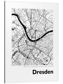 Magnettafel Stadtplan von Dresden