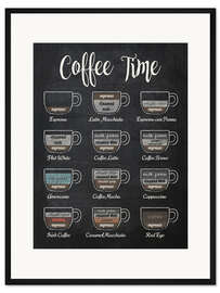 Gerahmter Kunstdruck Coffee Time (Englisch)