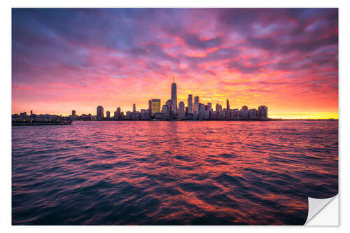 Wandsticker Manhattan Skyline mit One World Trade Center