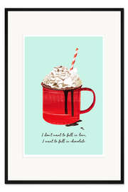 Gerahmter Kunstdruck In Schokolade fallen