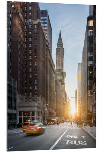 Tableau en aluminium Fifth Avenue et Chrysler Building à New York