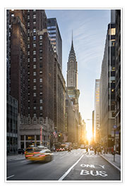 Poster Fifth Avenue und Chrysler Building in New York City