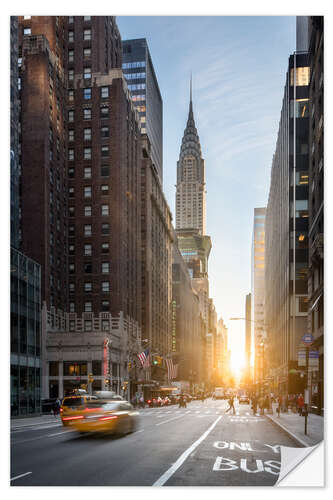 Naklejka na ścianę Fifth Avenue und Chrysler Building in New York City