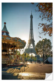 Selvklæbende plakat Romance in Paris