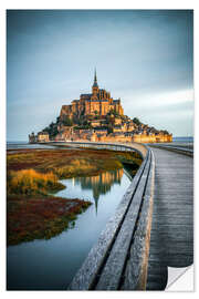 Selvklebende plakat Le Mont-Saint-Michel, France