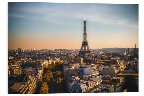 Hartschaumbild Eiffelturm im Herbst, Paris, Frankreich