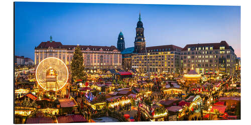 Aluminium print Striezelmarkt in Dresden, Saxony, Germany