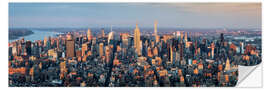 Självhäftande poster Aerial view of Manhattan skyline, New York City, USA