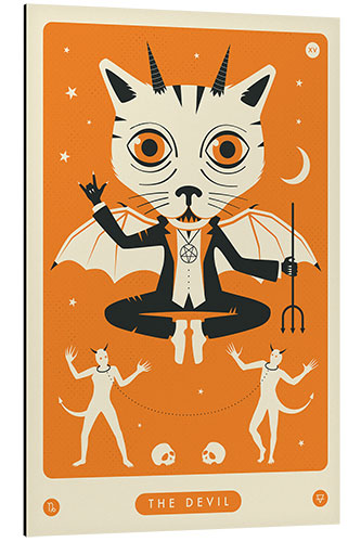 Cuadro de aluminio THE DEVIL TAROT CARD CAT