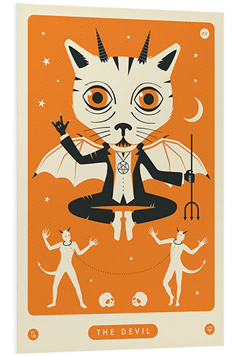 Foam board print THE DEVIL TAROT CARD CAT