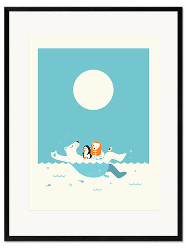Impresión de arte enmarcada SWIMMING LESSONS