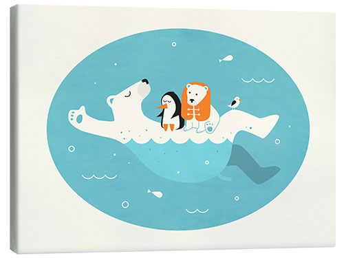 Canvas print Swimming lessons