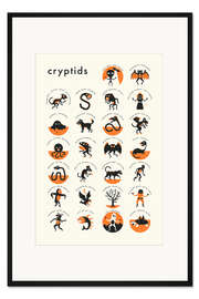 Gerahmter Kunstdruck CRYPTIDS A-Z