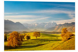 PVC print Bavarian Autumn and Zugspitze - Murnauer Moos