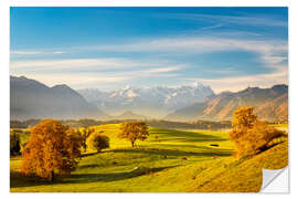 Vinilo para la pared Otoño bávaro y Zugspitze - Murnauer Moos