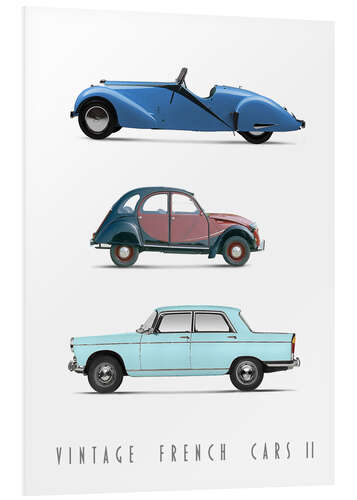 Foam board print Vintage French Cars 02