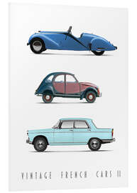 Foam board print Vintage French Cars 02