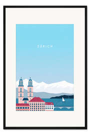 Gerahmter Kunstdruck Zürich