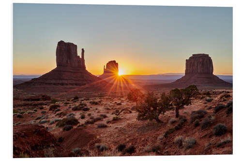 PVC print sunrise over Monument Valley, Arizona, USA, North America